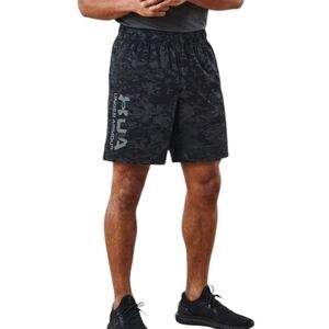 Under Armour Men's XL Digi Camo Training Shorts Black Charcoal Athletic Gym